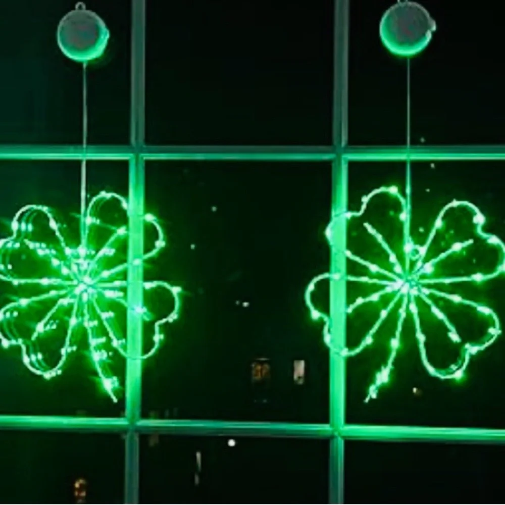 Green Shamrock LED 4 Clover 🍀 String Lights